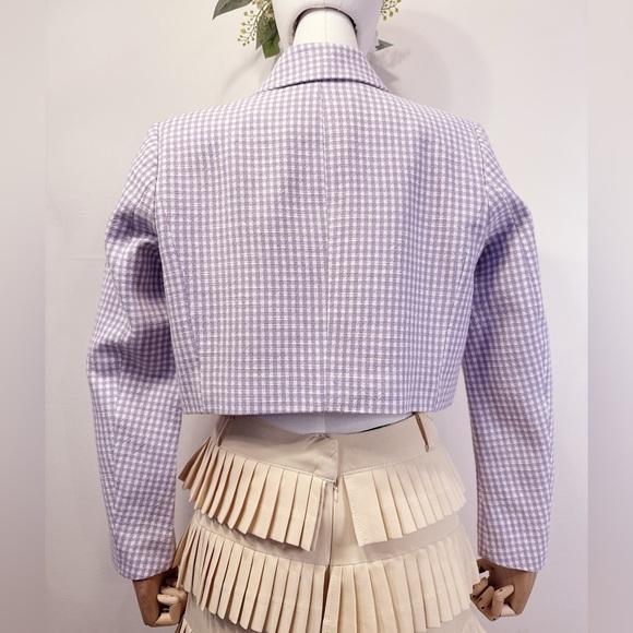 Zara Lilac Checkered Jacket - Picture 4 of 10